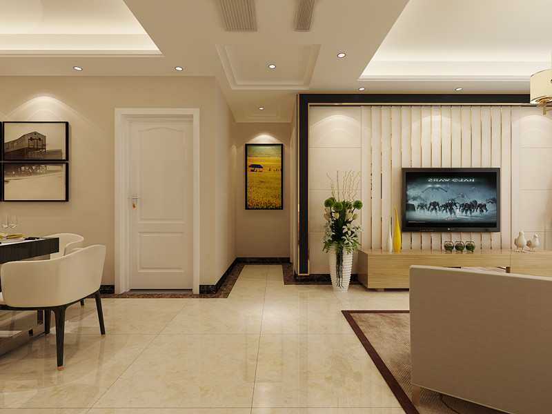 十堰装修 天麟现代简约风格室内装修效果图解析